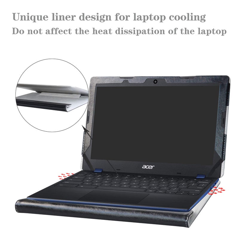 Alapmk غطاء واقي من Alapmk لجهاز Acer Chromebook 11 CB311-8H/Chromebook 311 CB311-9H بحجم 11.6" [لا يناسب Chromebook 11 CB311-7H CB3-131 CB3-132 C771T CB3-111 C732]، أسود - Image 3